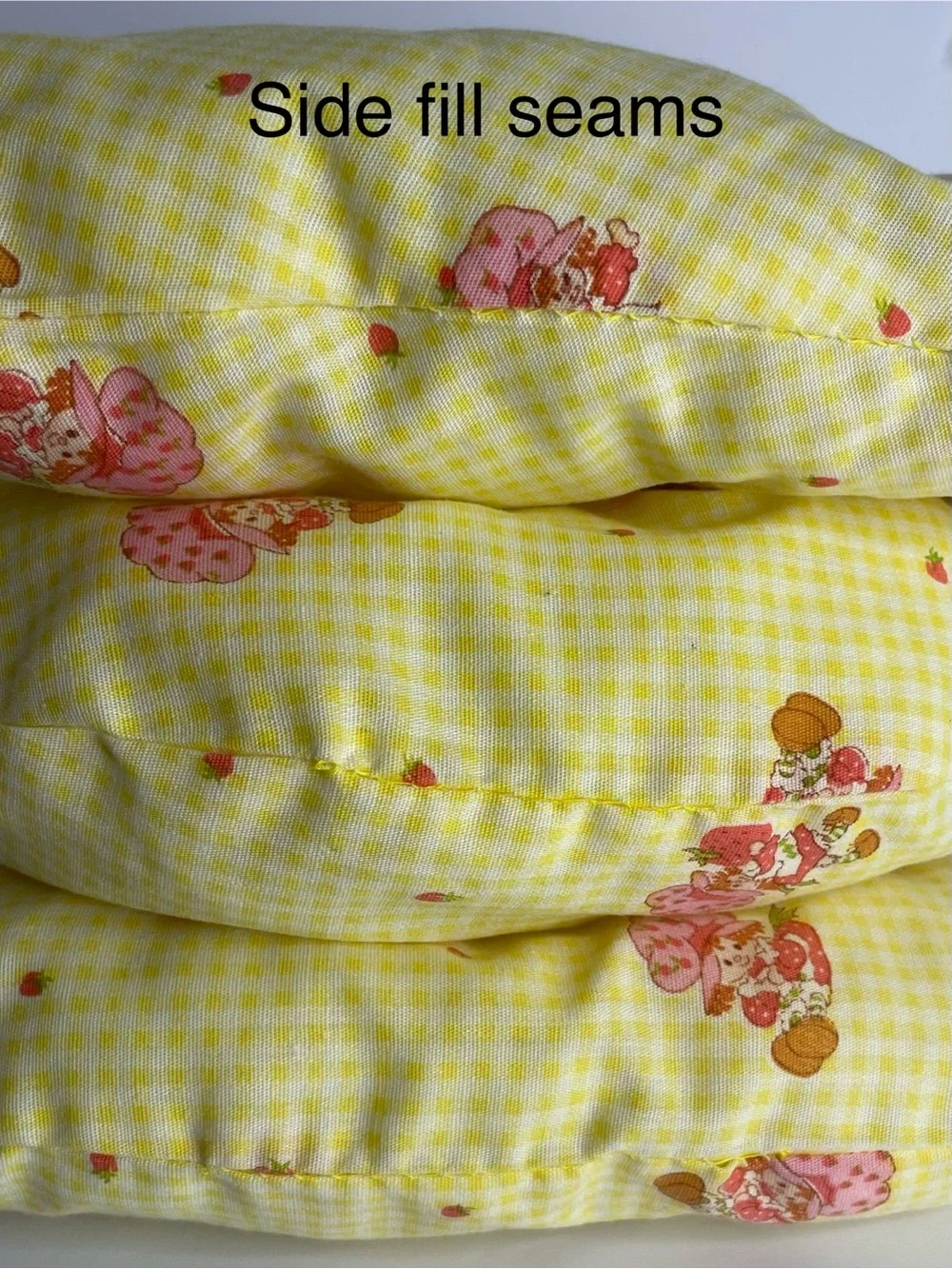Vintage 80s Strawberry Shortcake ABC Alphabet Pillow Set Cut & Sew Wall Decor
